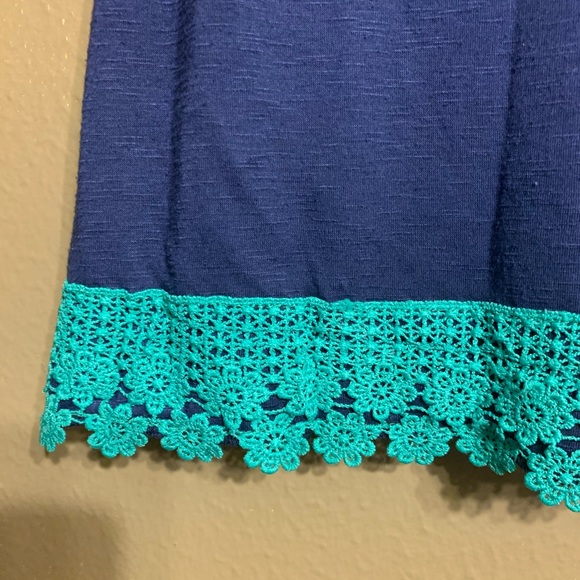 Twirls and Twigs Navy and Green Dress Sz 6 - Picture 4 of 7